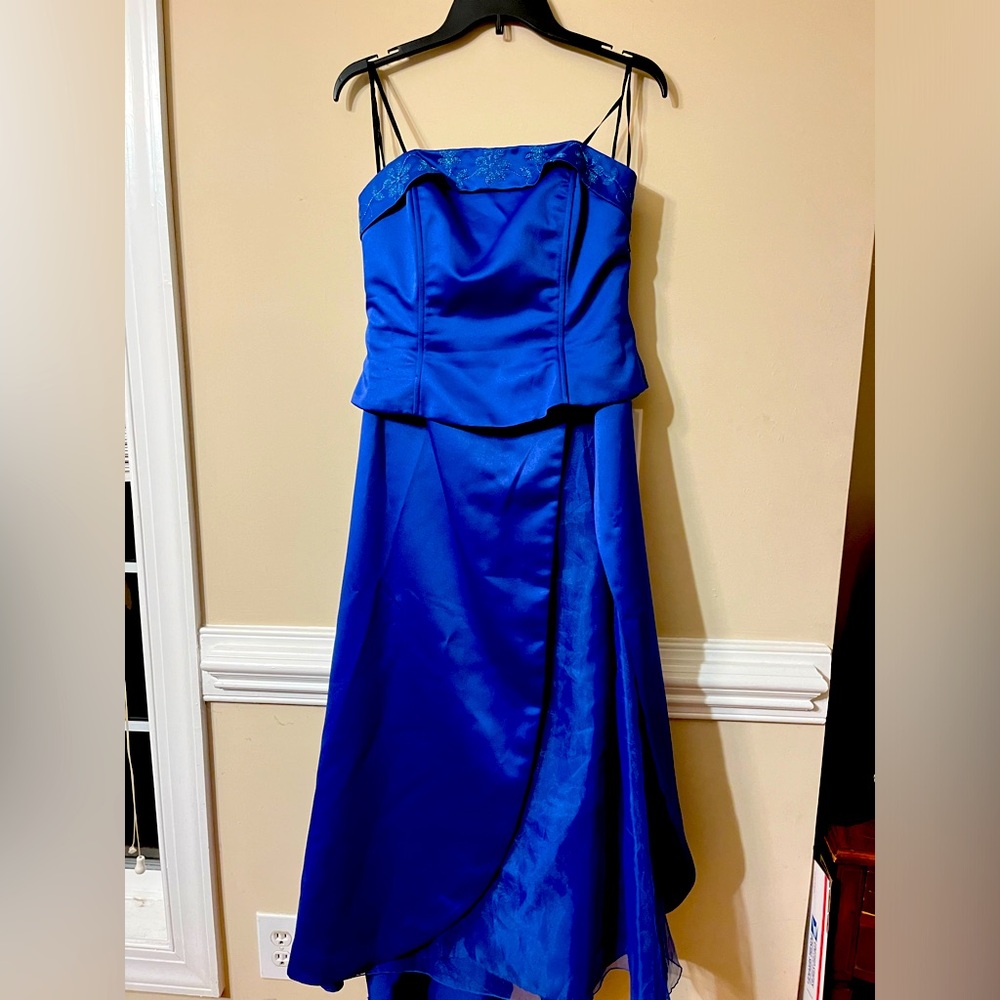 Blue Formal Two-piece Strapless Gown - Size 12, Syndicate Brand (Australia)